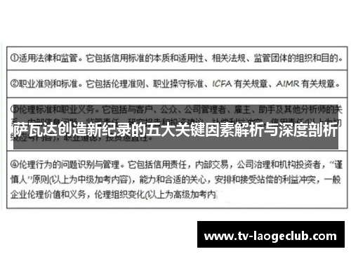 萨瓦达创造新纪录的五大关键因素解析与深度剖析